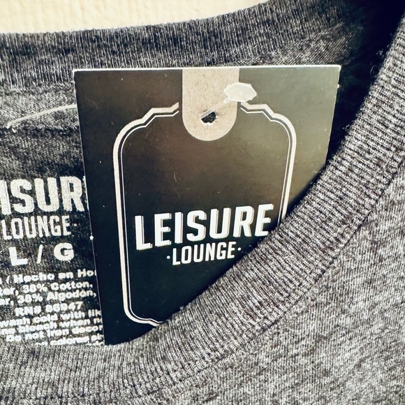 Leisure Lounge NYC graphic Heather T-Shirt- Ray, L - Picture 4 of 4